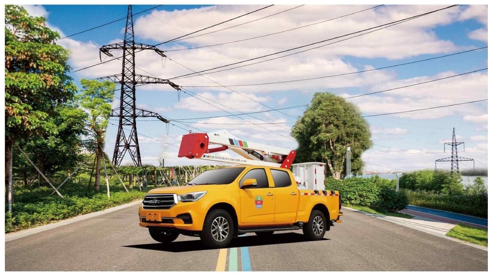 Caminhão de Trabalho Aéreo com Lança Isolada JIUBANG de 14-17m